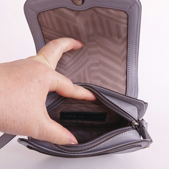 Rebecca Minkoff Mini Suki Lavender & Grey Crossbody Bag - Picture 13 of 15